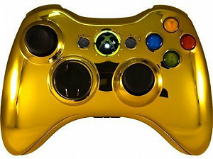 купить Проводной геймпад для Xbox 360 (цвет Gold chrome) (Не оригинал)