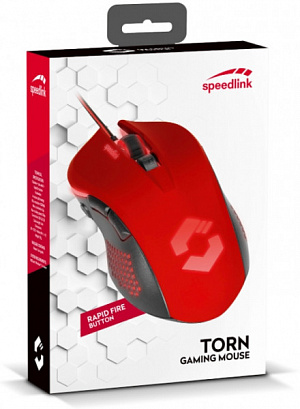 купить Мышь проводная Speedlink Torn Gaming Mouse для PC (black-red) (SL-680008-BKRD)