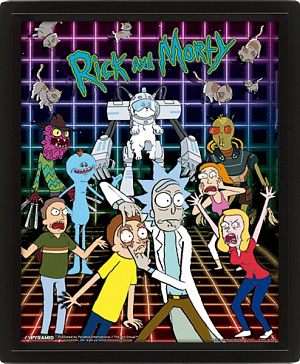 купить 3D-постер Rick and Morty – Characters Grid (EPPL71249)