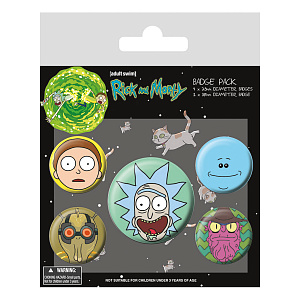 купить Значок Rick and Morty – Heads (BP80615)