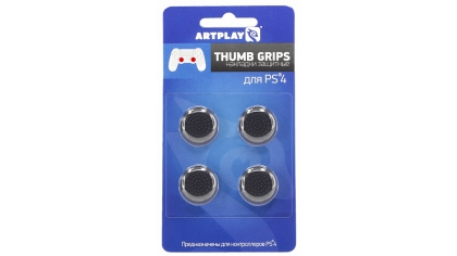 Купить Накладки Artplays Thumb Grips защитные на джойстики геймпада (4 шт, черные) (PS4)