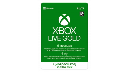 Купить Подписка Xbox Live Gold на 6 месяцев (Цифровая версия)