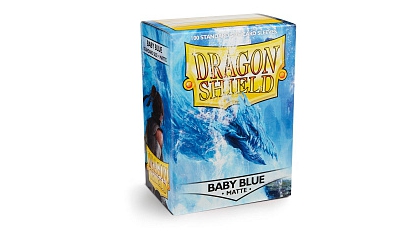 Купить Протекторы для карт Dragon Shield (100 шт.) в цвете нежно-голубой (Baby Blue) матовый