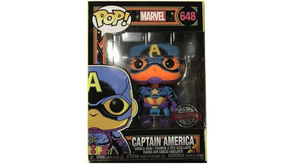 Купить Фигурка Funko POP Marvel: Black Light – Captain America (Exc) (48845)