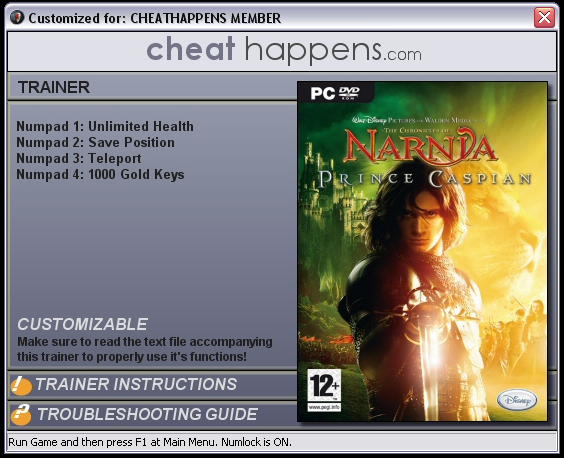 скачать The Chronicles of Narnia: Prince Caspian (1.0) +4 трейнер