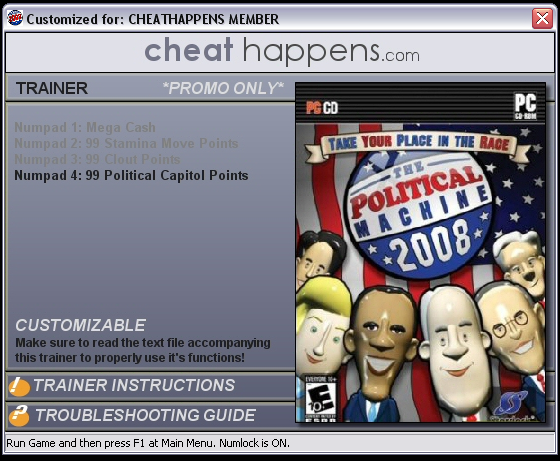 скачать The Political Machine 2008 (1.0) +1 трейнер