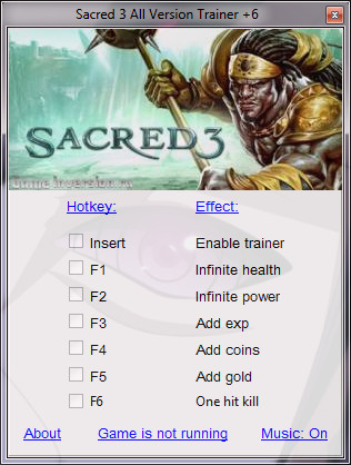 скачать Sacred 3: Трейнер/Trainer (+6) [All Versions]