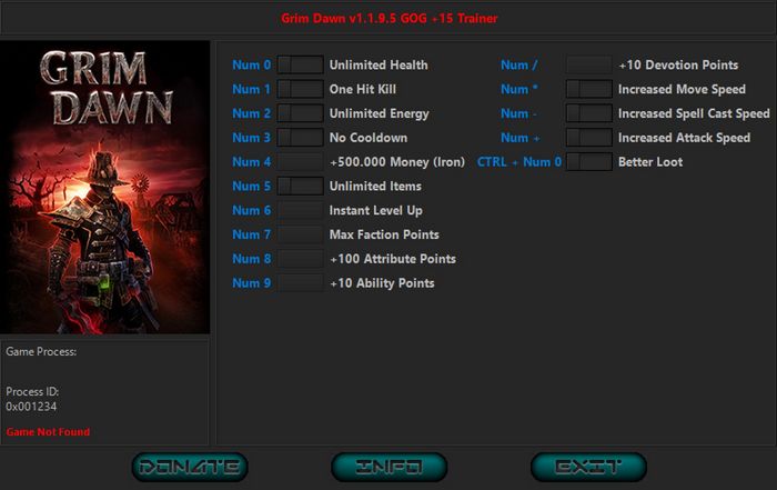 скачать Grim Dawn: Original & Definitive Edition +22 трейнер v1.2.0.5: Steam & GoG {iNvIcTUs oRCuS / HoG}