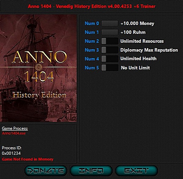скачать Anno 1404 - History Edition: +6 трейнер v4.00.4253 {iNvIcTUs oRCuS / HoG}