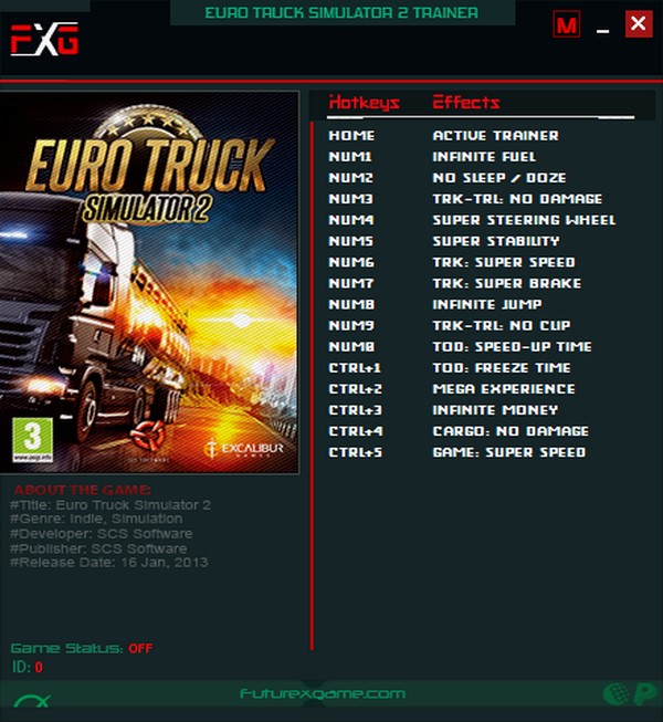 скачать Euro Truck Simulator 2: +15 трейнер v1.16.x - v1.50.x.x {FutureX}