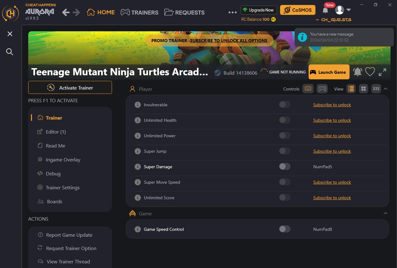 скачать Teenage Mutant Ninja Turtles: Wrath of the Mutants +9 трейнер {CheatHappens.com}