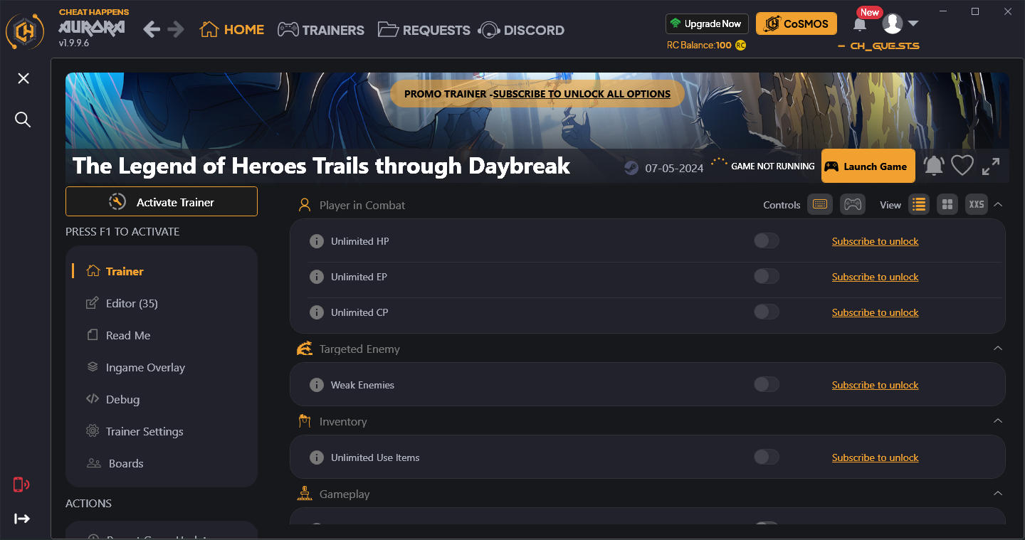 скачать The Legend of Heroes: Trails through Daybreak +41 трейнер {CheatHappens.com}