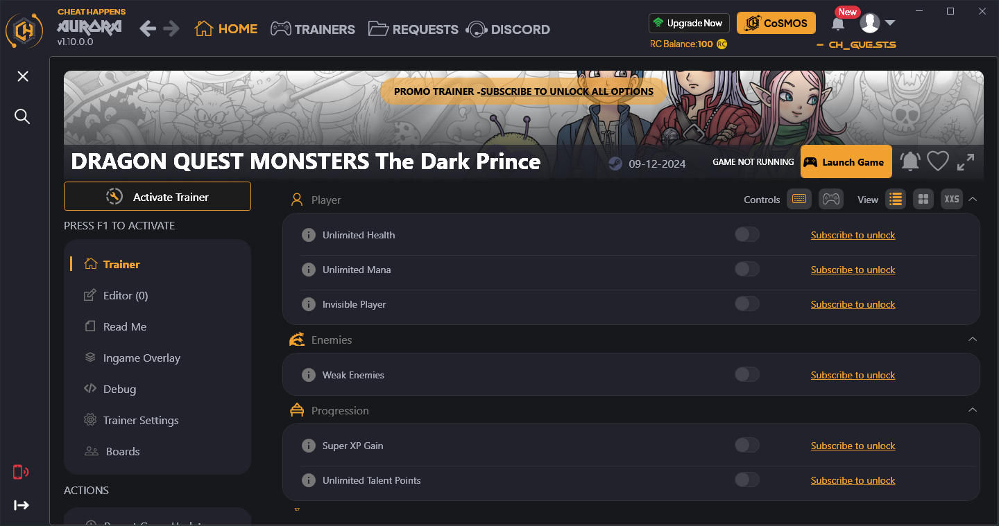 скачать Dragon Quest Monsters: The Dark Prince +9 трейнер {CheatHappens.com}