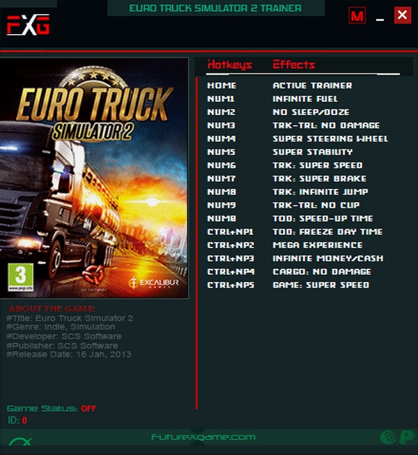 скачать Euro Truck Simulator 2: +15 трейнер v1.16.x - v1.51.x.x {FutureX}