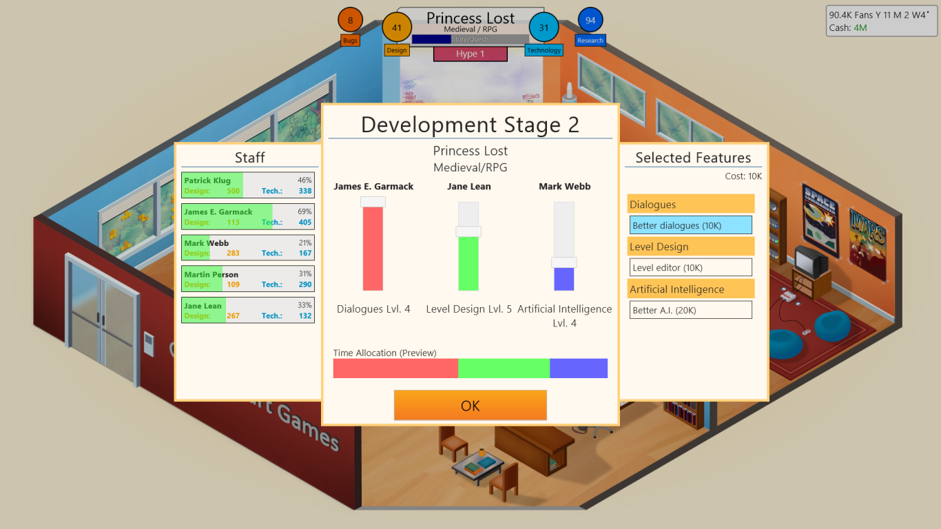 Изображение 4 / 4 из Game Dev Tycoon - скриншоты, снимки экрана, косплей